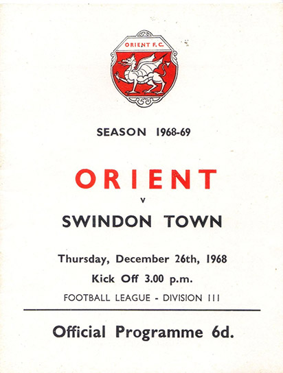 <b>Thursday, December 26, 1968</b><br />vs. Orient (Away)